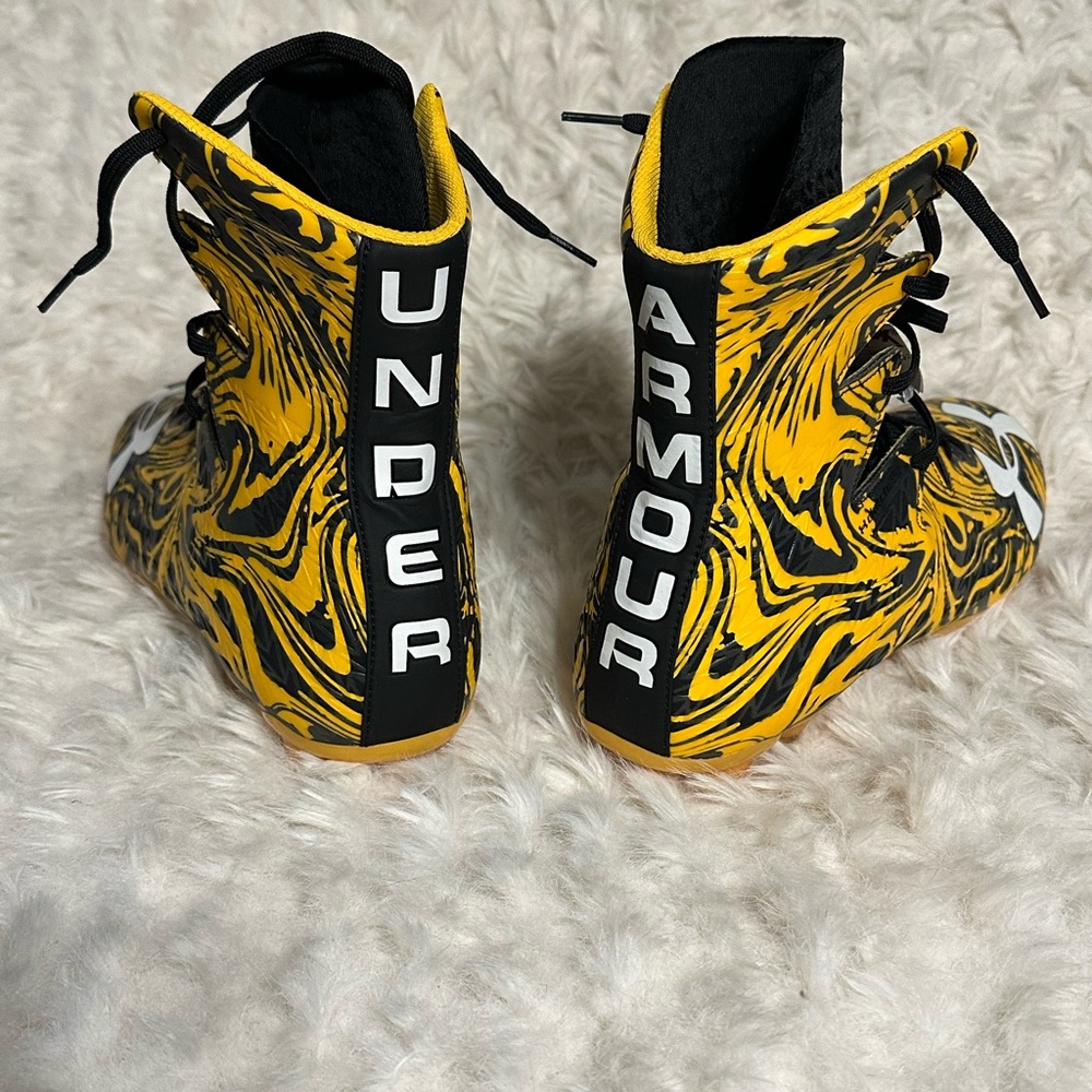Under Armour Youth Yellow & Black High-Top Lace Athletic Sneakers